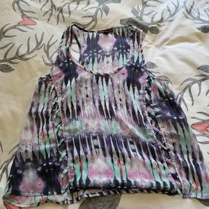 Colorful sleeveless blouse XS